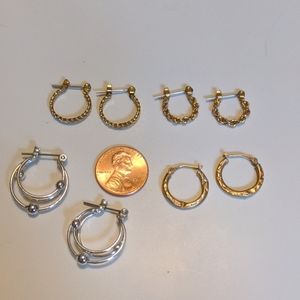 Assortment of Small Hoop Earrings